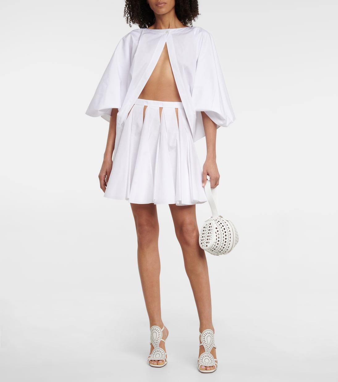 Mini-jupe en coton | Alaïa