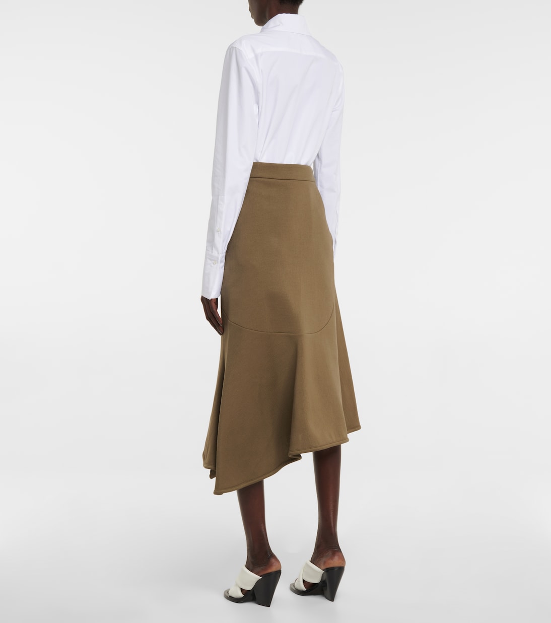 Falda midi de crepé | Jil Sander