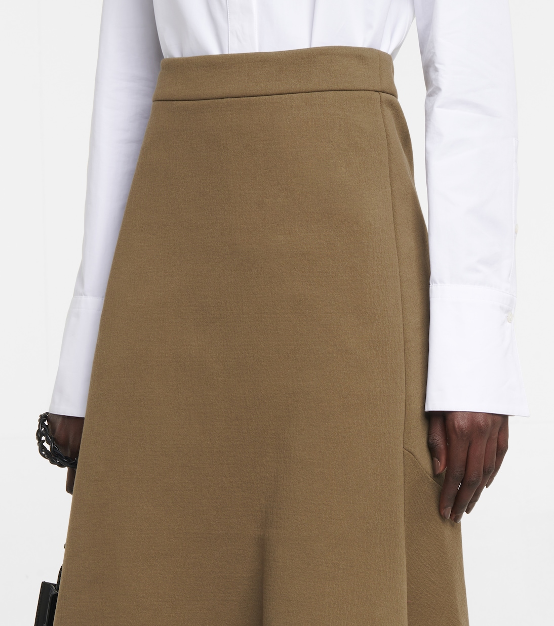 Falda midi de crepé | Jil Sander