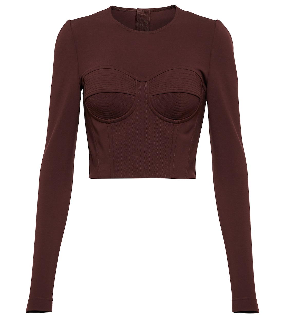 Top corsé de punto fino cropped | Dolce&Gabbana