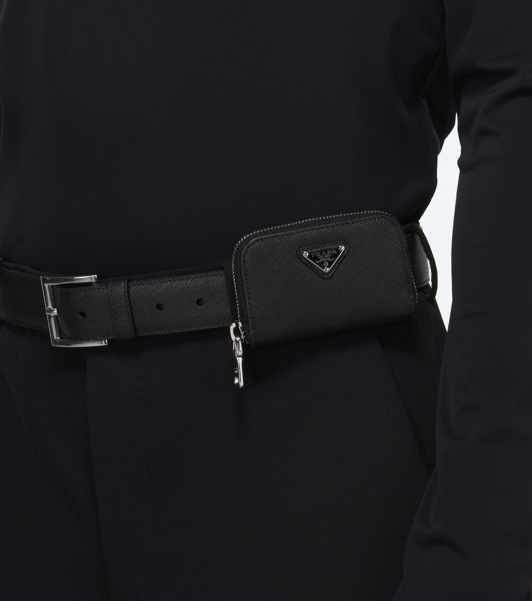 Gürtel mit Portemonnaie aus Leder | Prada
