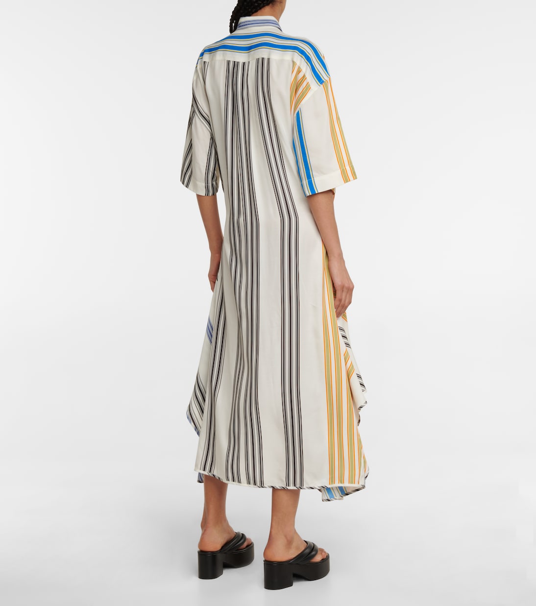 Floral striped shirt dress | Dries Van Noten