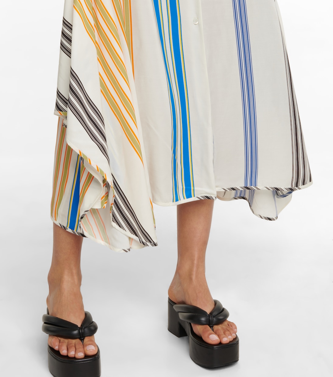 Floral striped shirt dress | Dries Van Noten