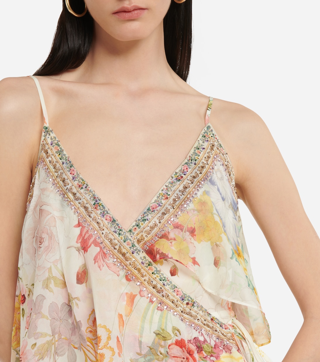 Bedrucktes Slipdress aus Seide | Camilla