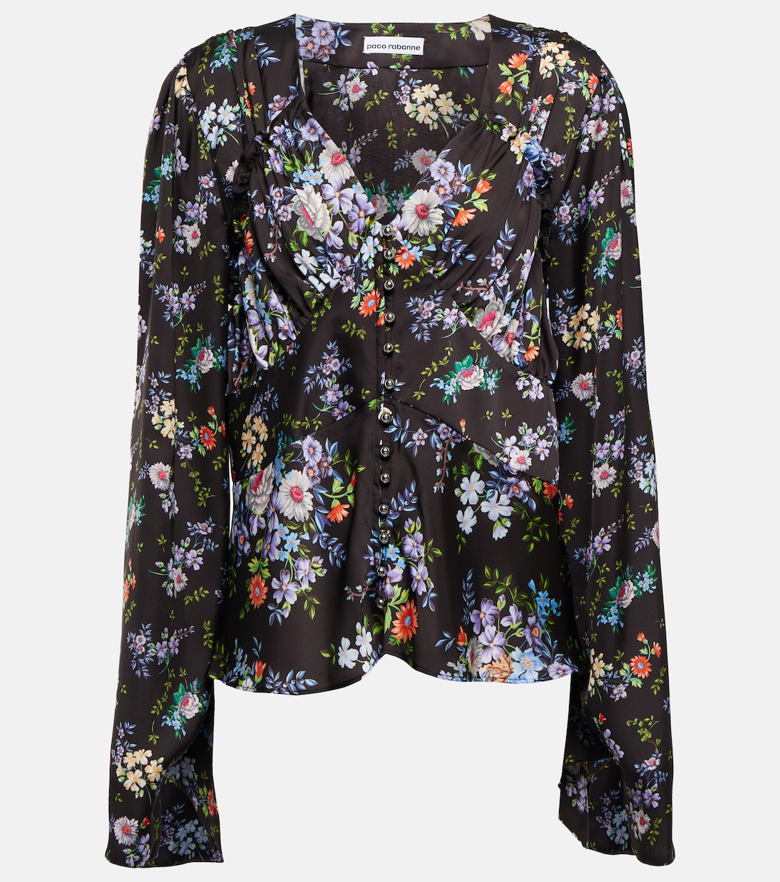 Floral satin blouse | Rabanne