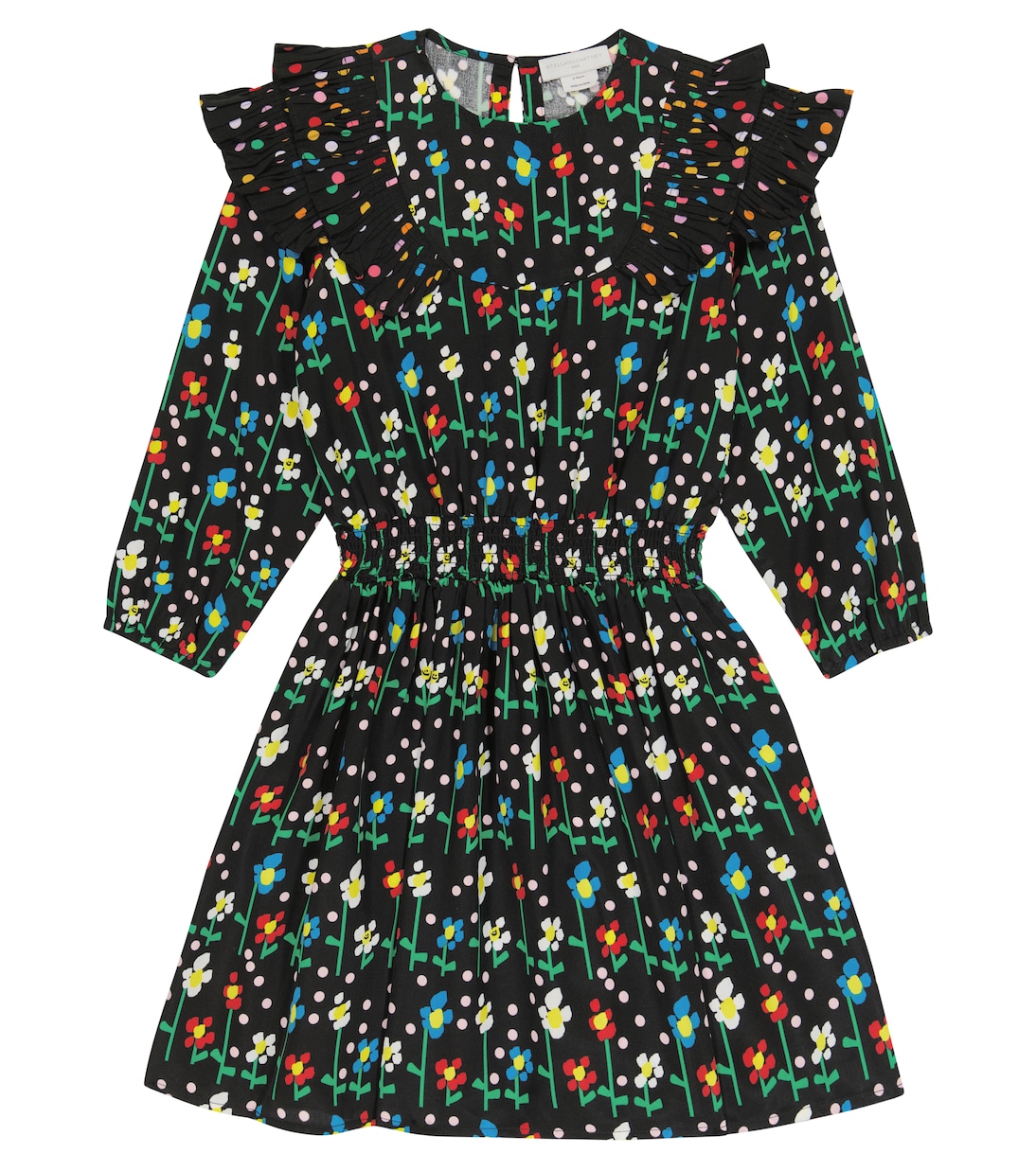 Abito con stampa floreale e volant | Stella McCartney Kids