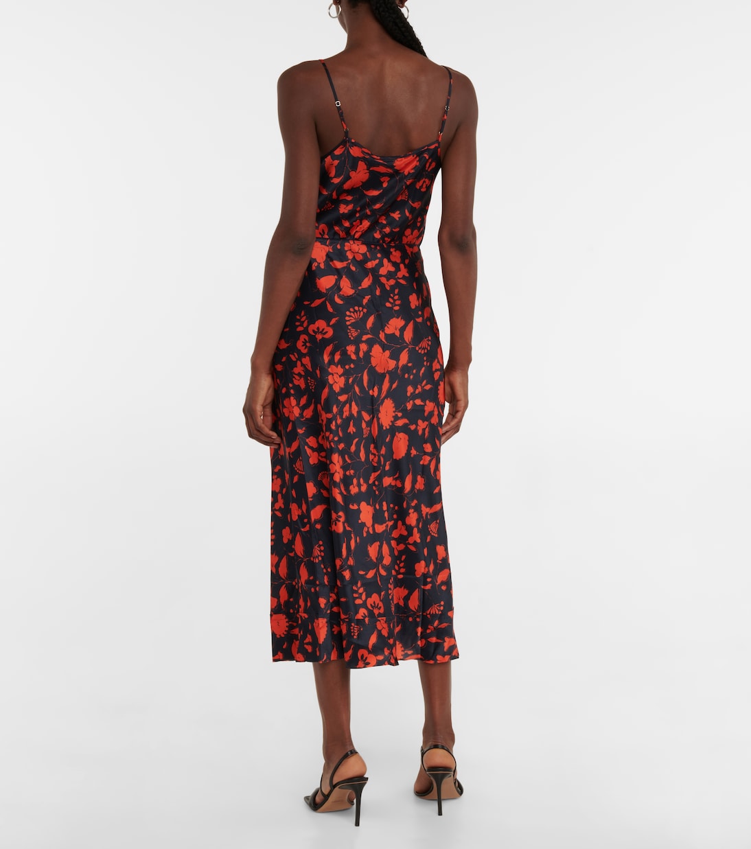 Falda midi Bella de seda floral | Lee Mathews