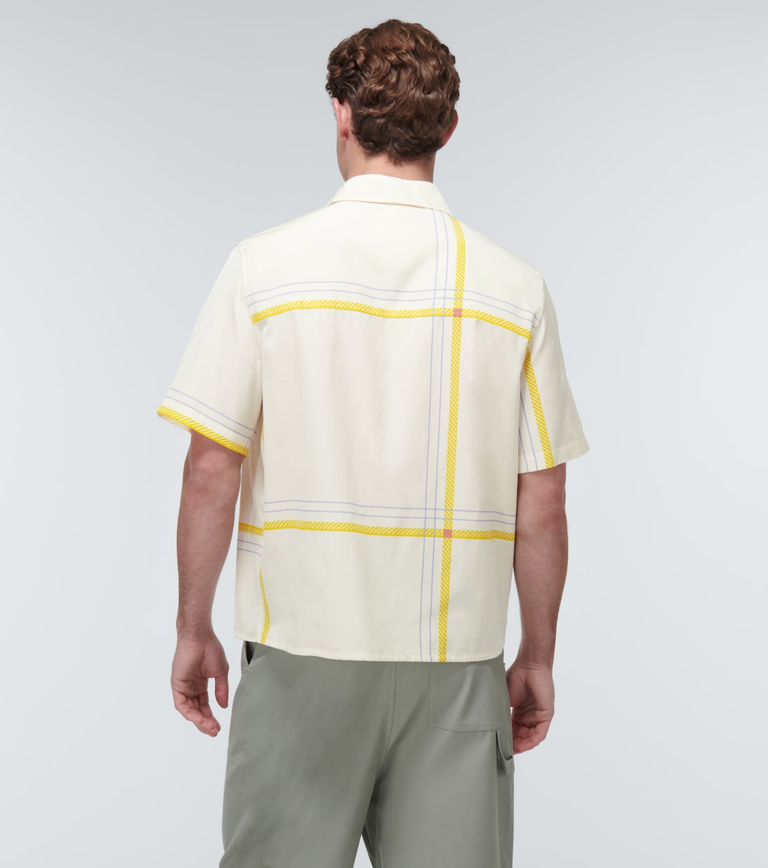 Camisa de seda y algodón a cuadros | Loewe