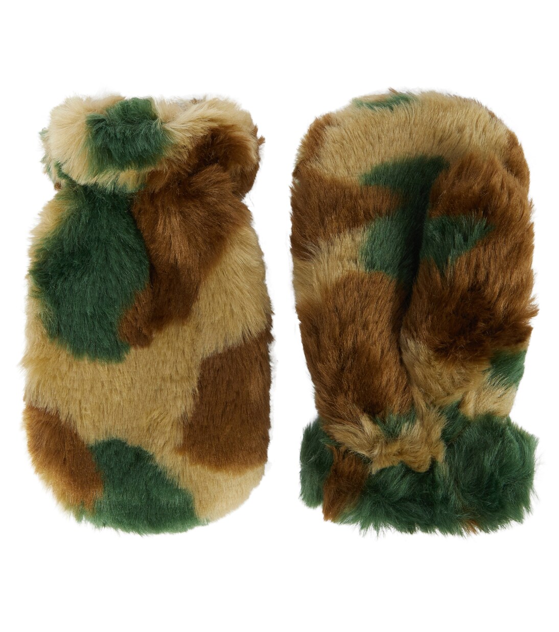 Patterned faux fur mittens | The Animals Observatory