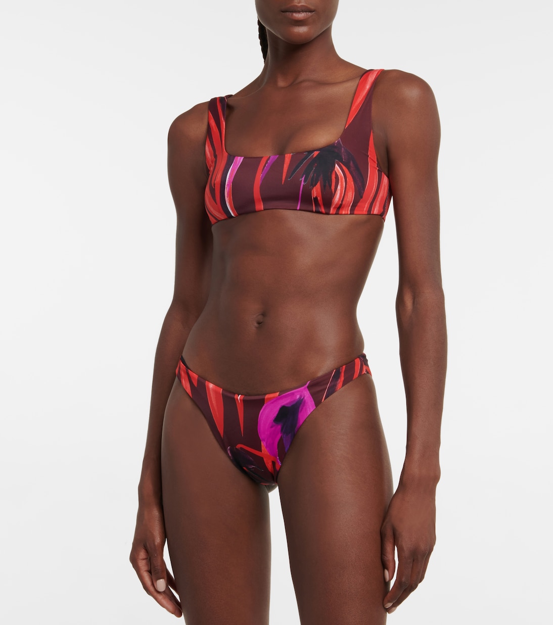 Braga de bikini Scoop estampada | Louisa Ballou