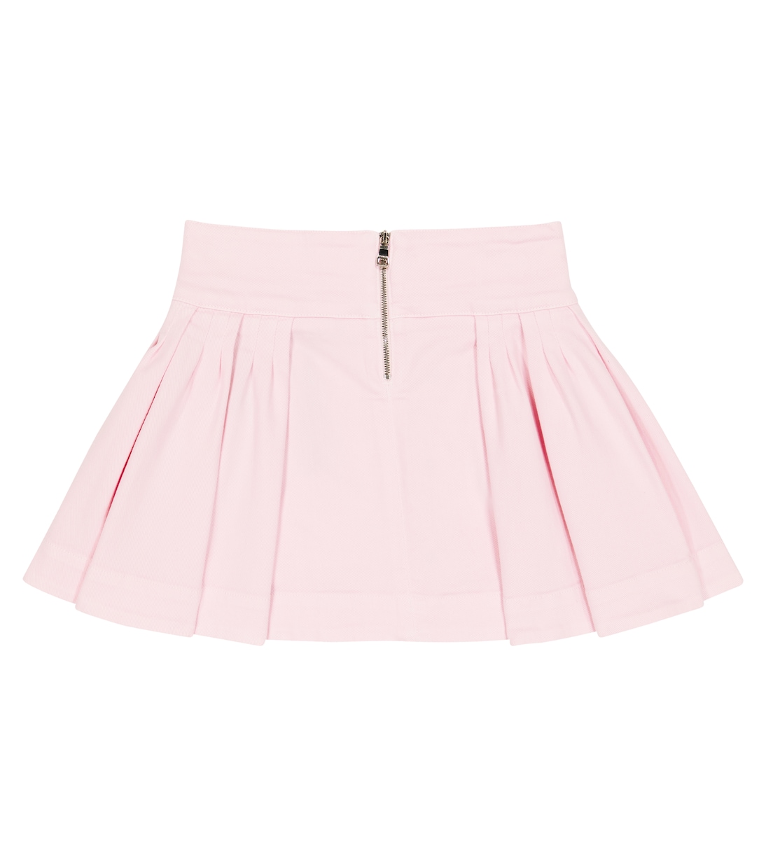 Falda de algodón plisada con botones | Balmain Kids