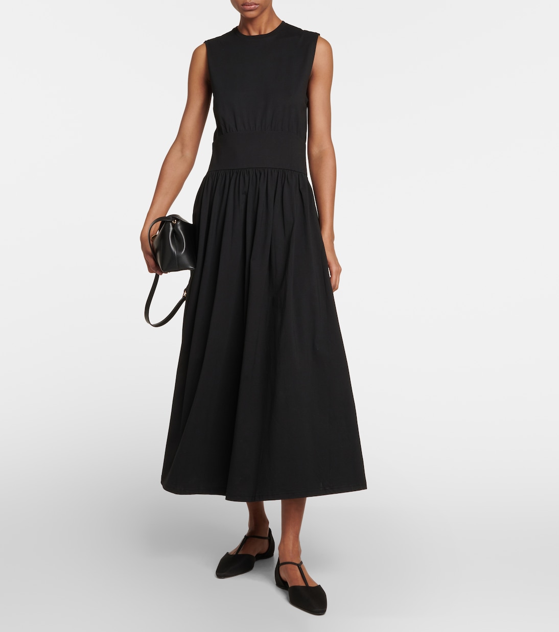 Vestido midi de algodón | Toteme