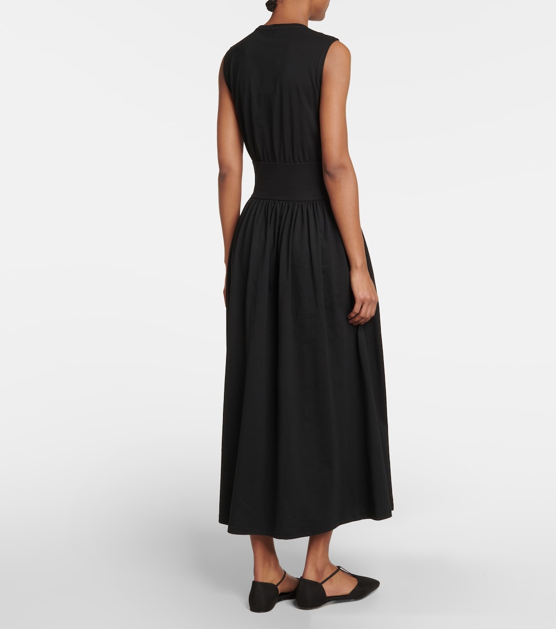 Vestido midi de algodón | Toteme