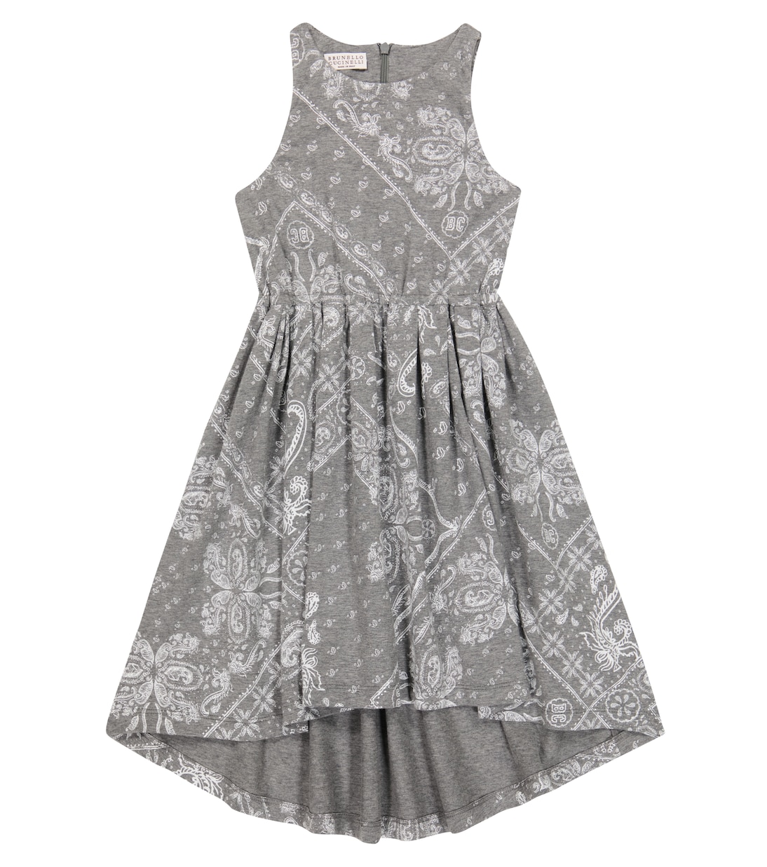 Abito in cotone con stampa | Brunello Cucinelli Kids
