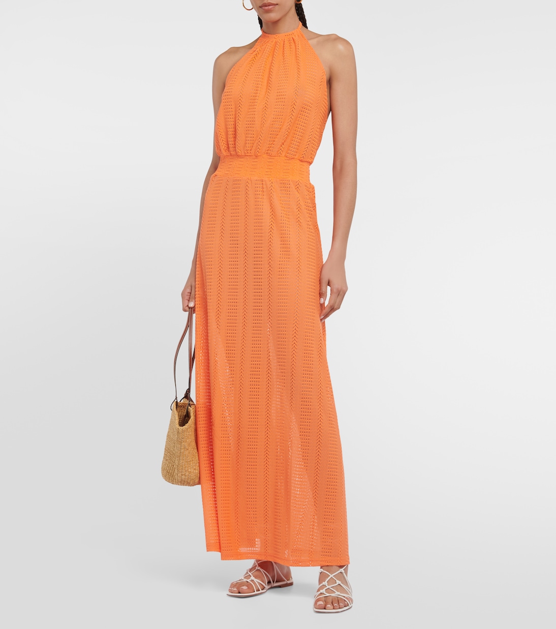 Vestido largo Maeva con cuello halter | Melissa Odabash