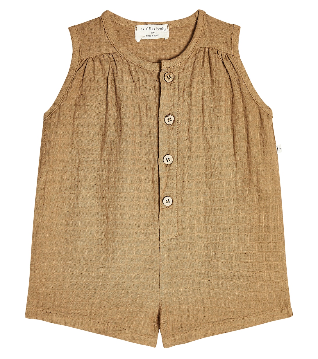 Baby - Tuta corta Larissa in cotone a quadri | 1 + in the Family