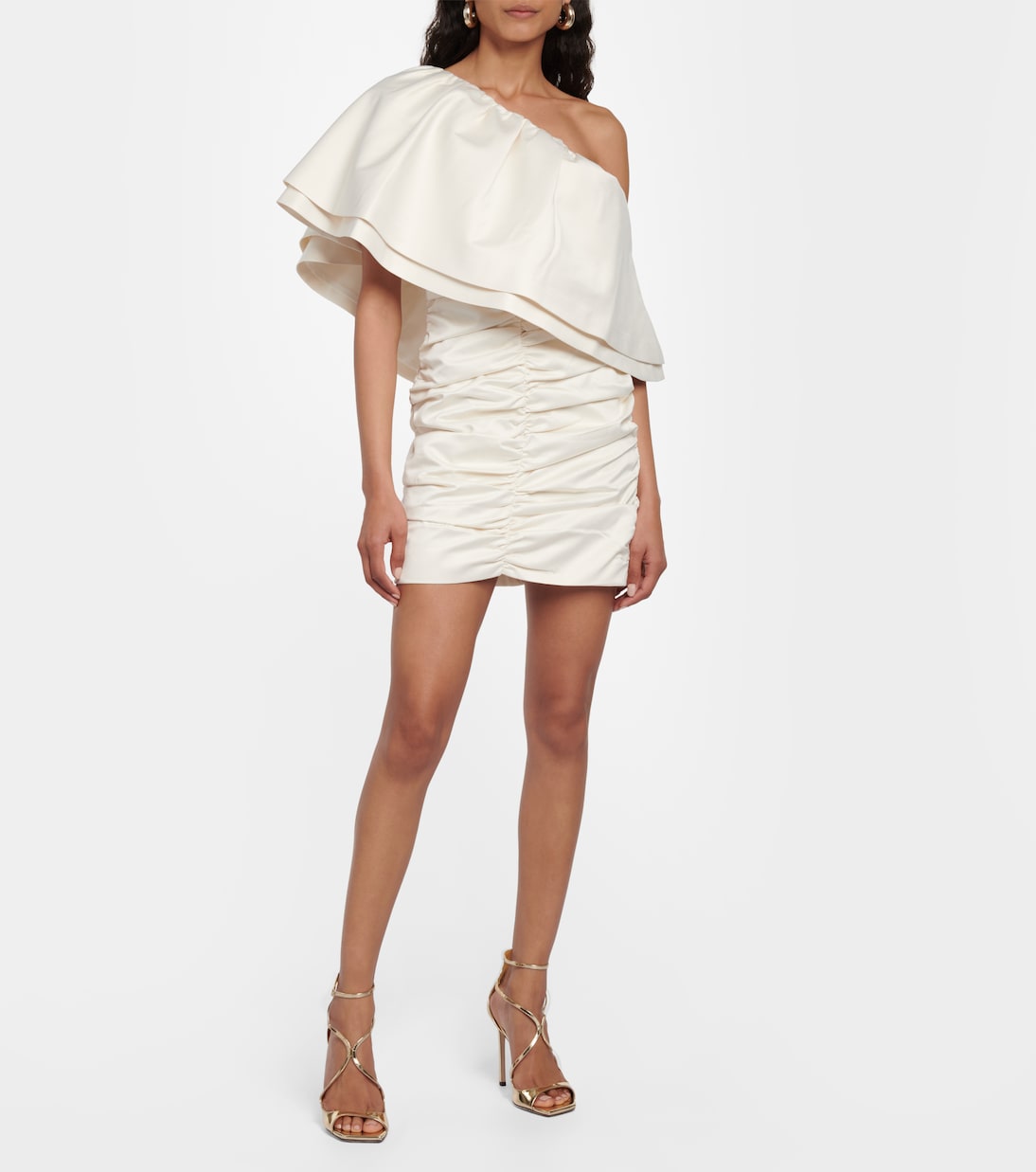 Twill ruched mini dress | Rotate