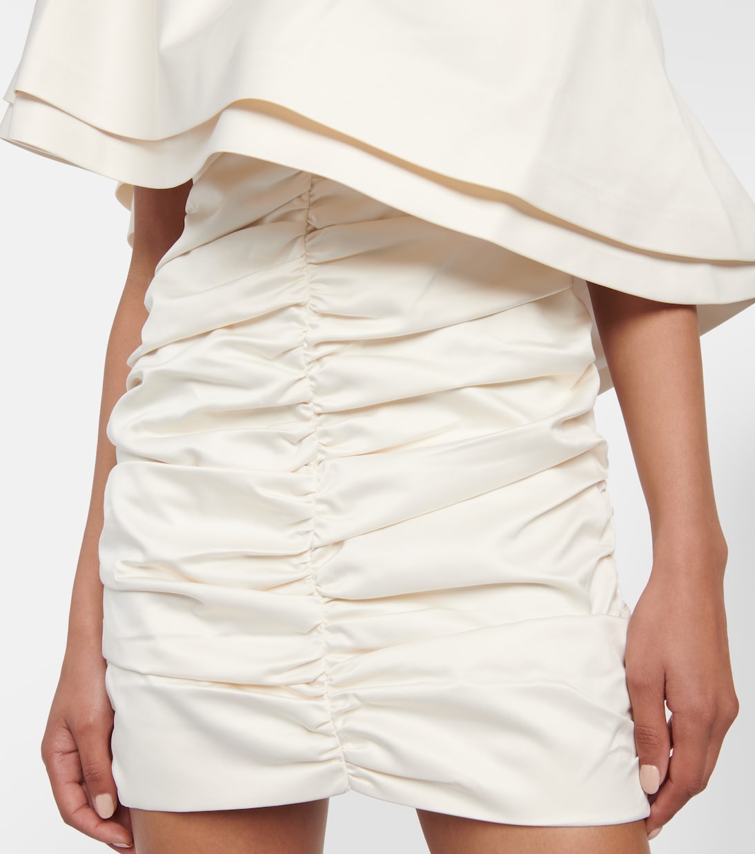 Twill ruched mini dress | Rotate