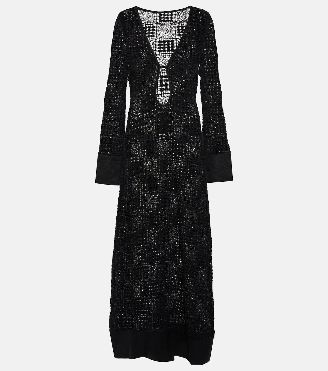 Vestido largo de croché de algodón | SIR