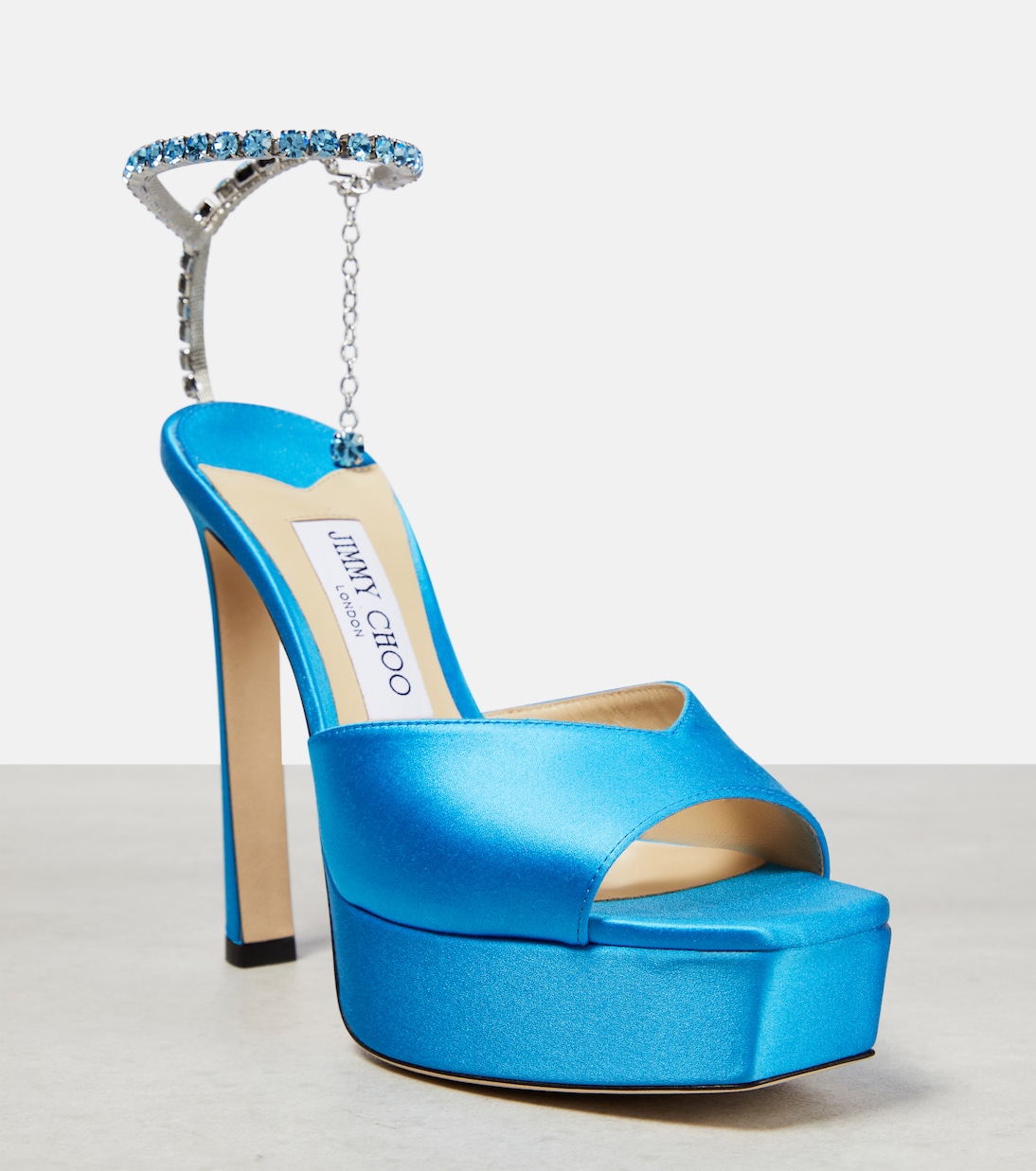 Sandali Saeda 125 in raso con cristalli | Jimmy Choo