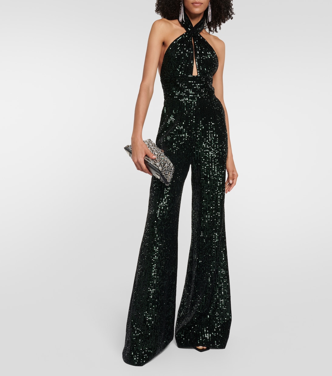 Sequined wide-leg jumpsuit | Elie Saab