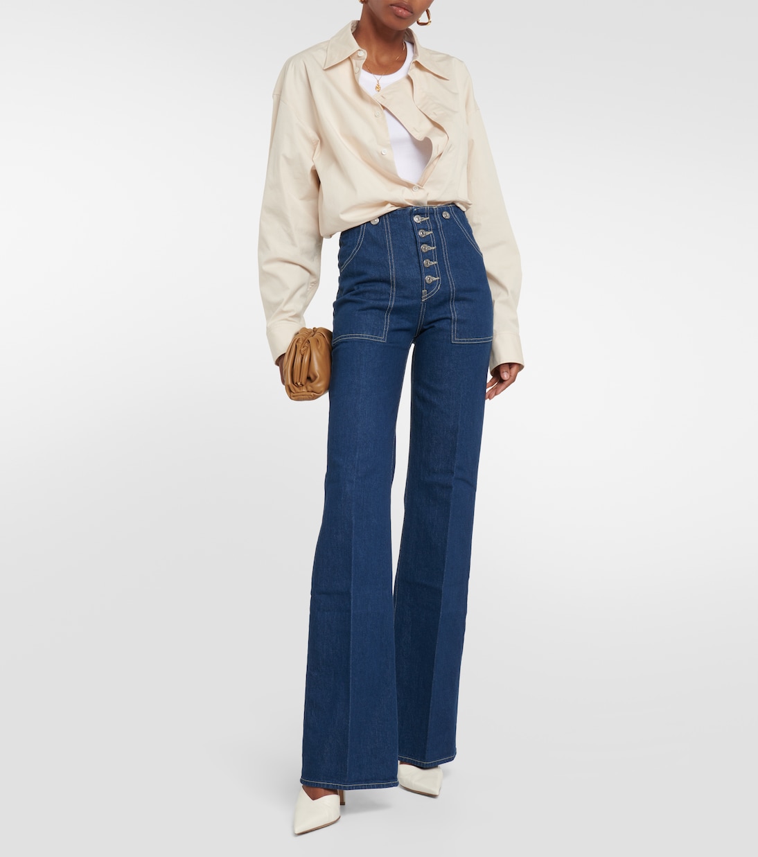 Jeans flared Crosbie a vita alta | Veronica Beard