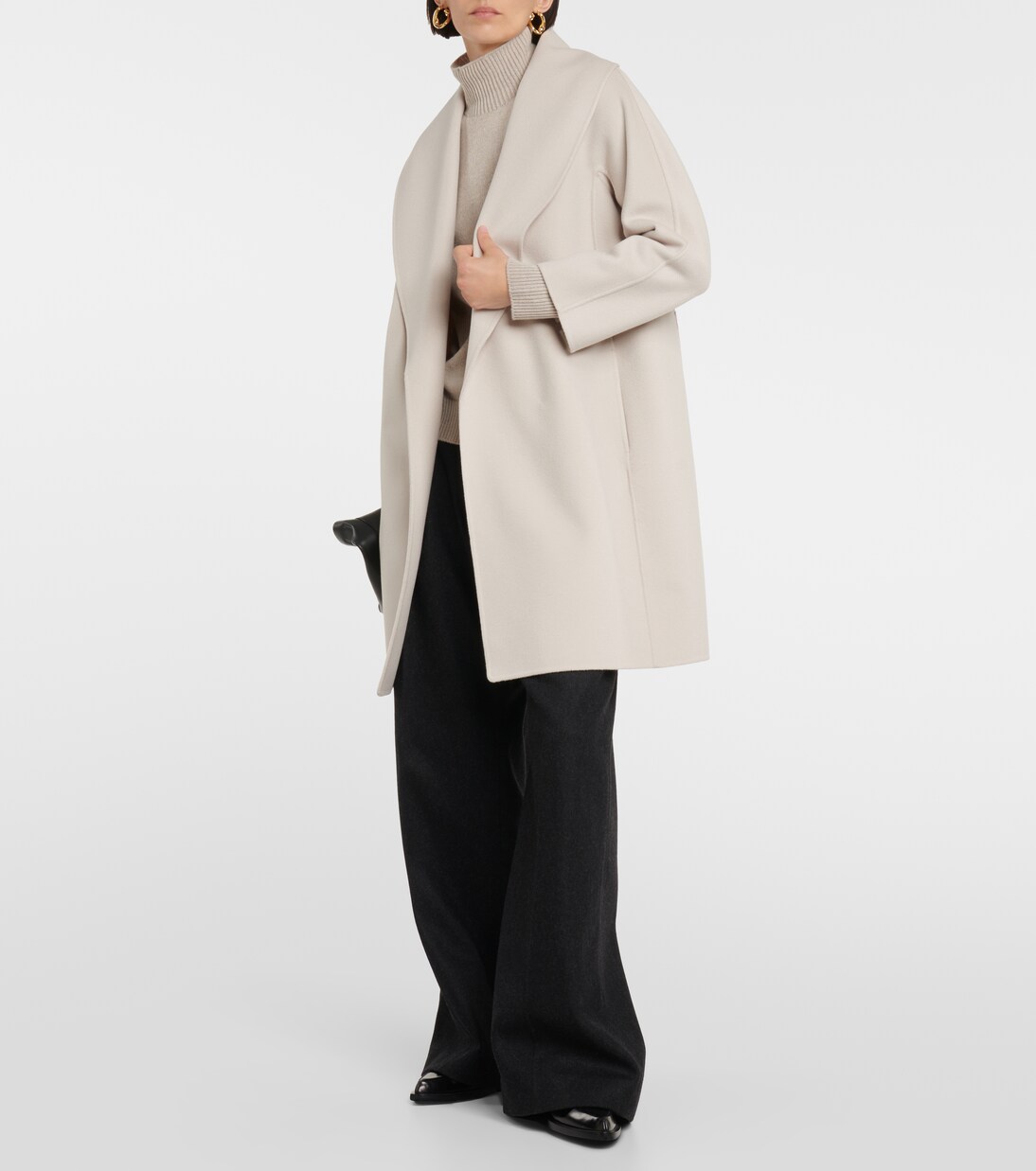S Max Mara Women's Messi Virgin Wool Coat White
