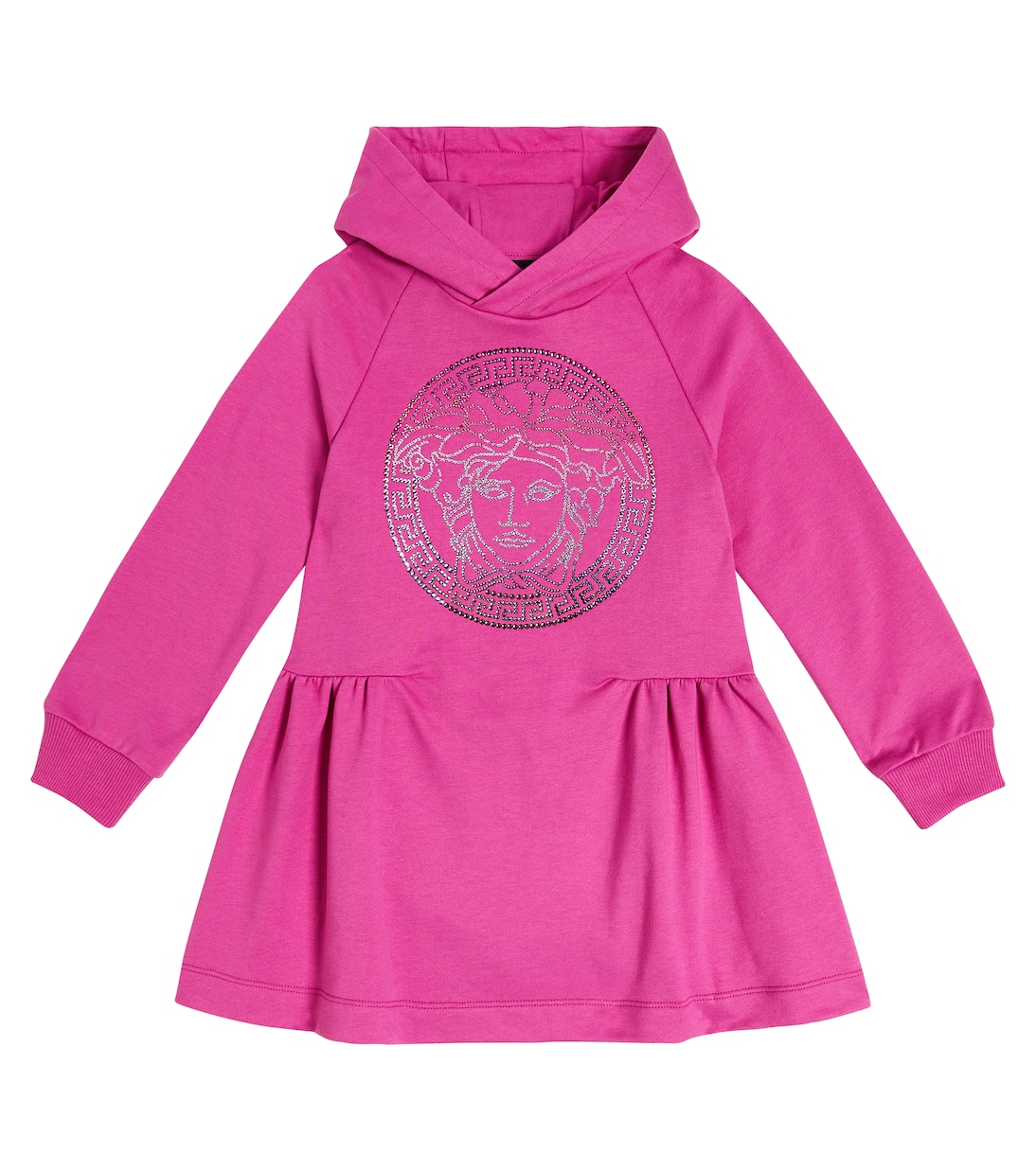 Abito in cotone con cristalli | Versace Kids
