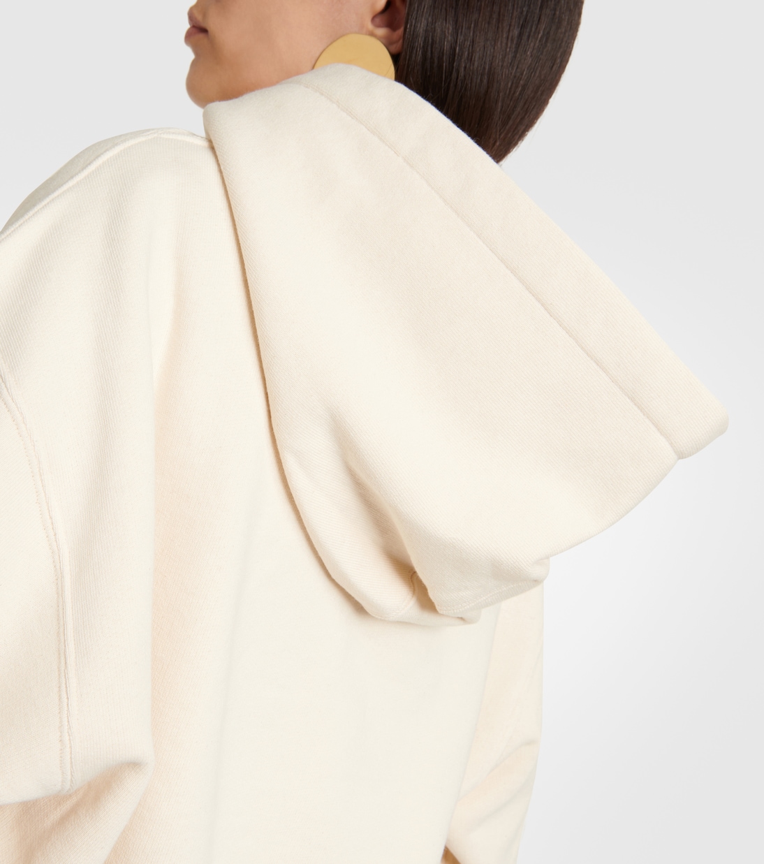 Sweat-shirt à capuche en coton à logo | Jil Sander