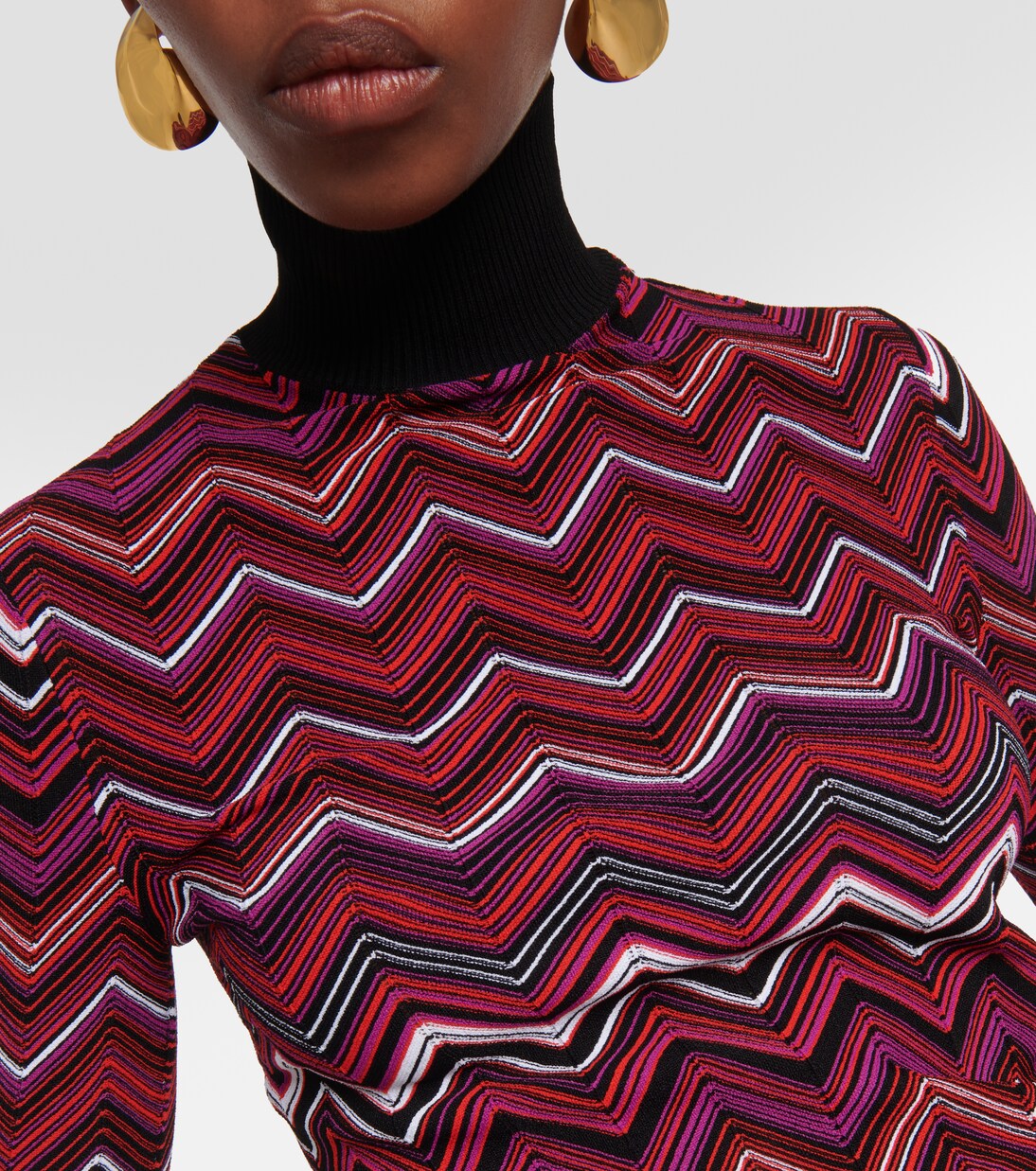 Jersey de cuello alto en zigzag | Missoni