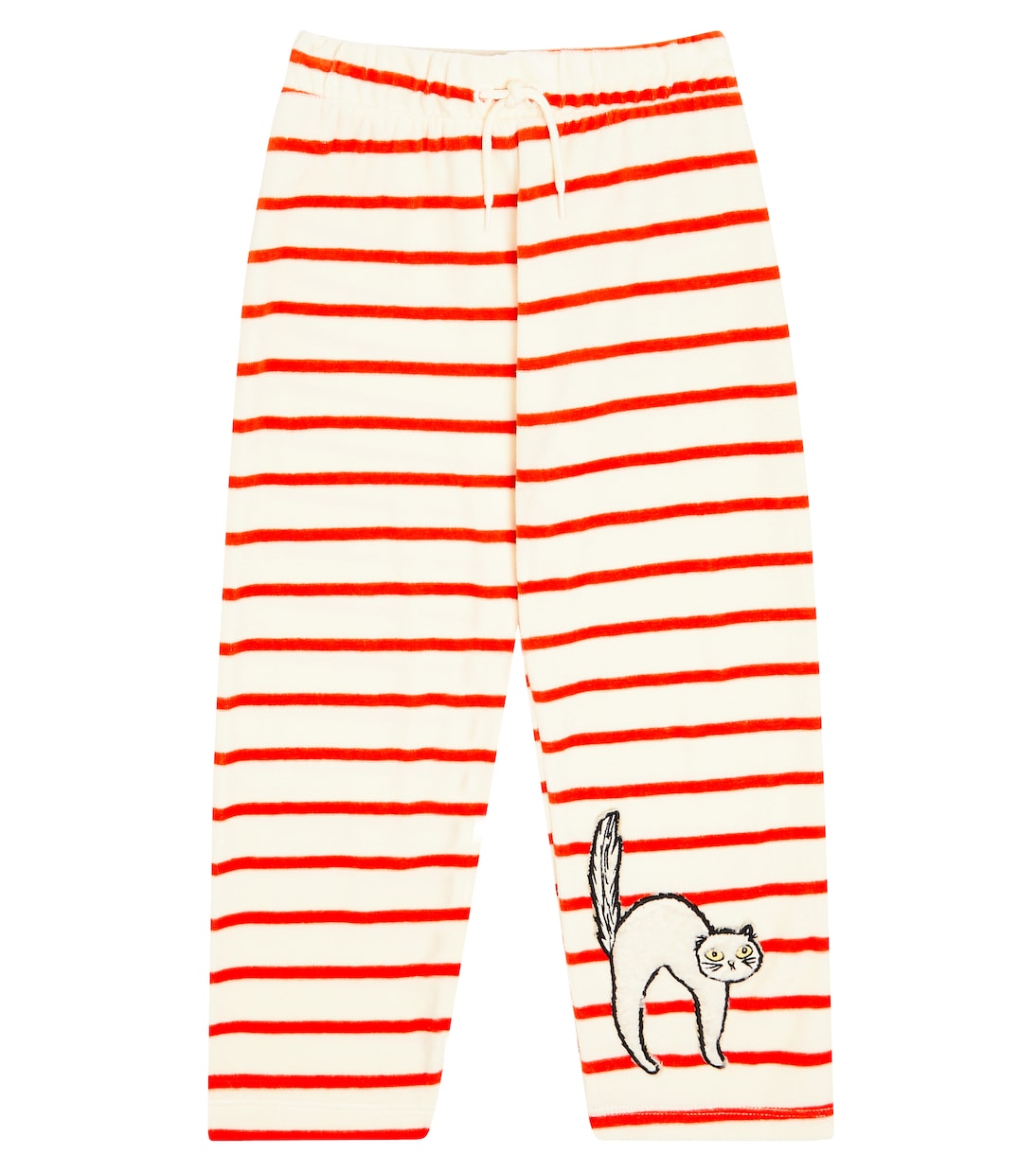 Pantaloni sportivi in velluto a righe | Mini Rodini
