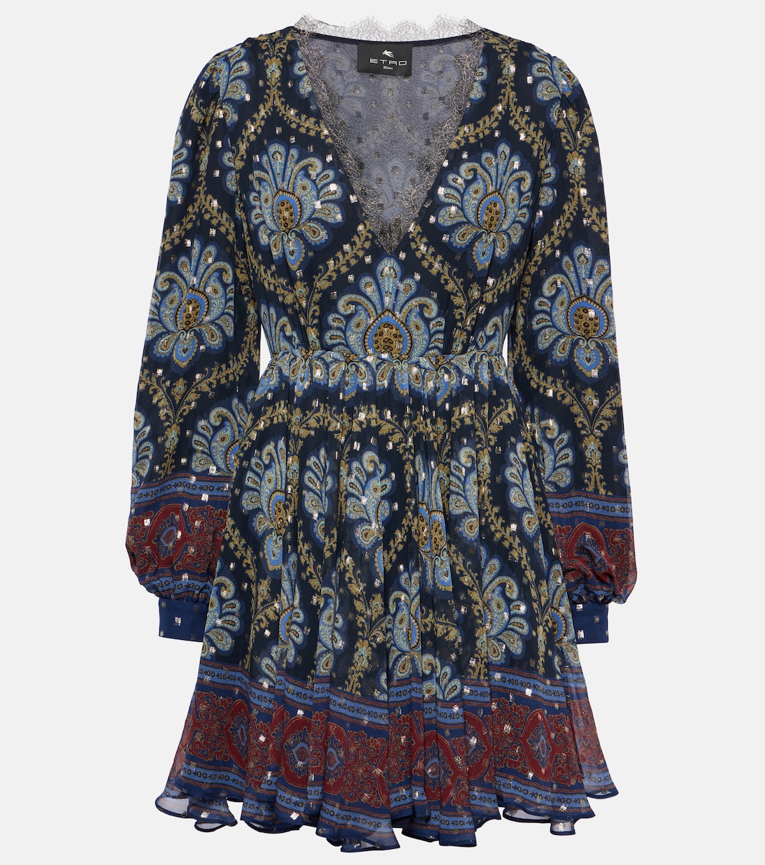 Vestido corto en jacquard de seda | Etro