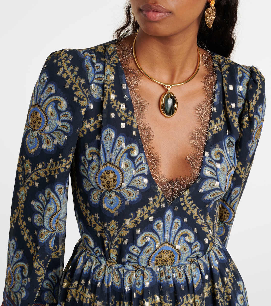 Vestido corto en jacquard de seda | Etro