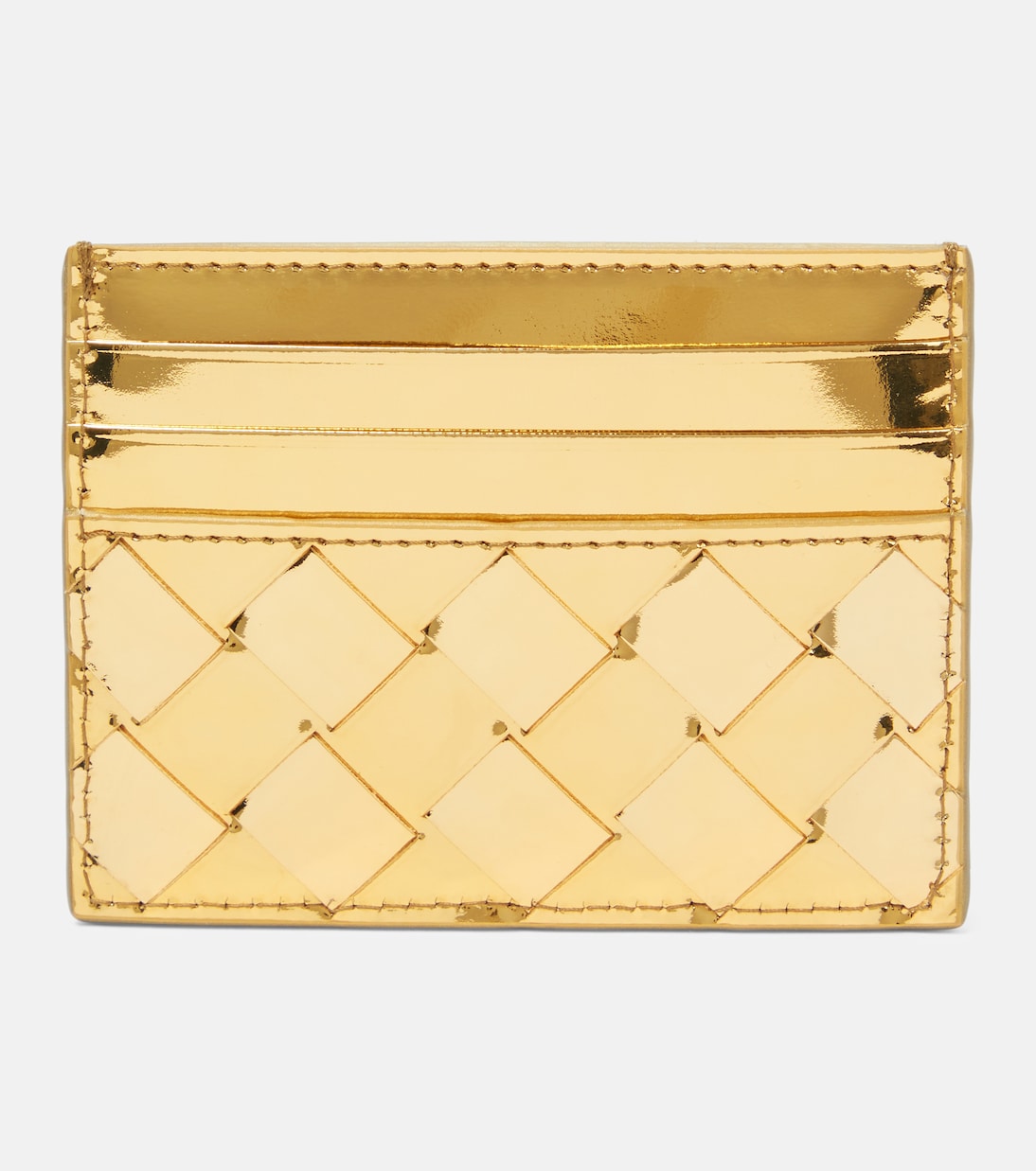 Tarjetero de piel metalizada | Bottega Veneta