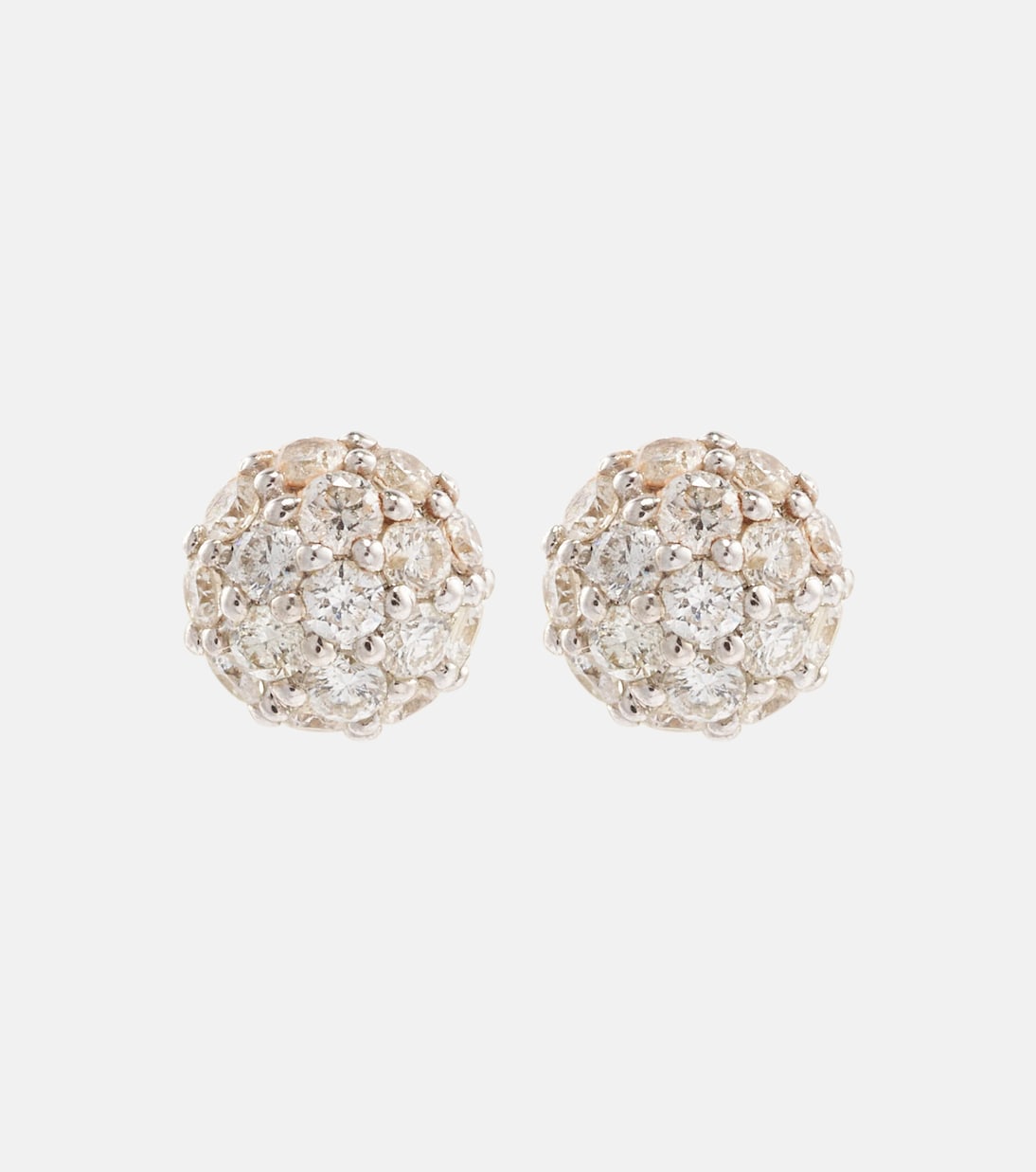 Orecchini in oro 10kt con diamanti e dettaglio specchiato - Stile giovane e raffinato