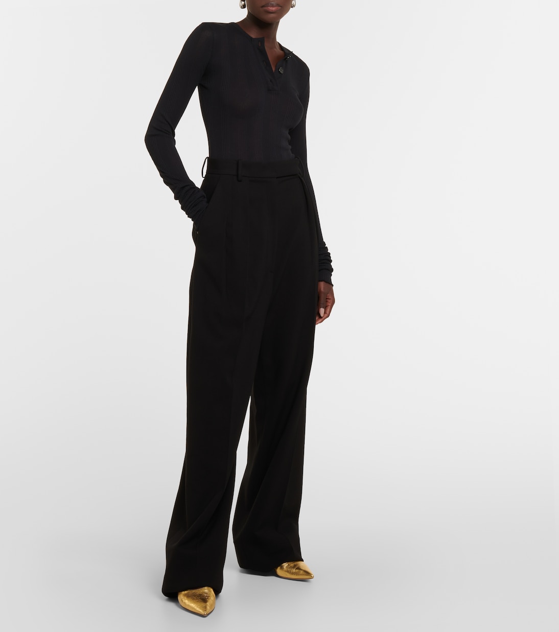 Mules River aus Metallic-Leder | Khaite