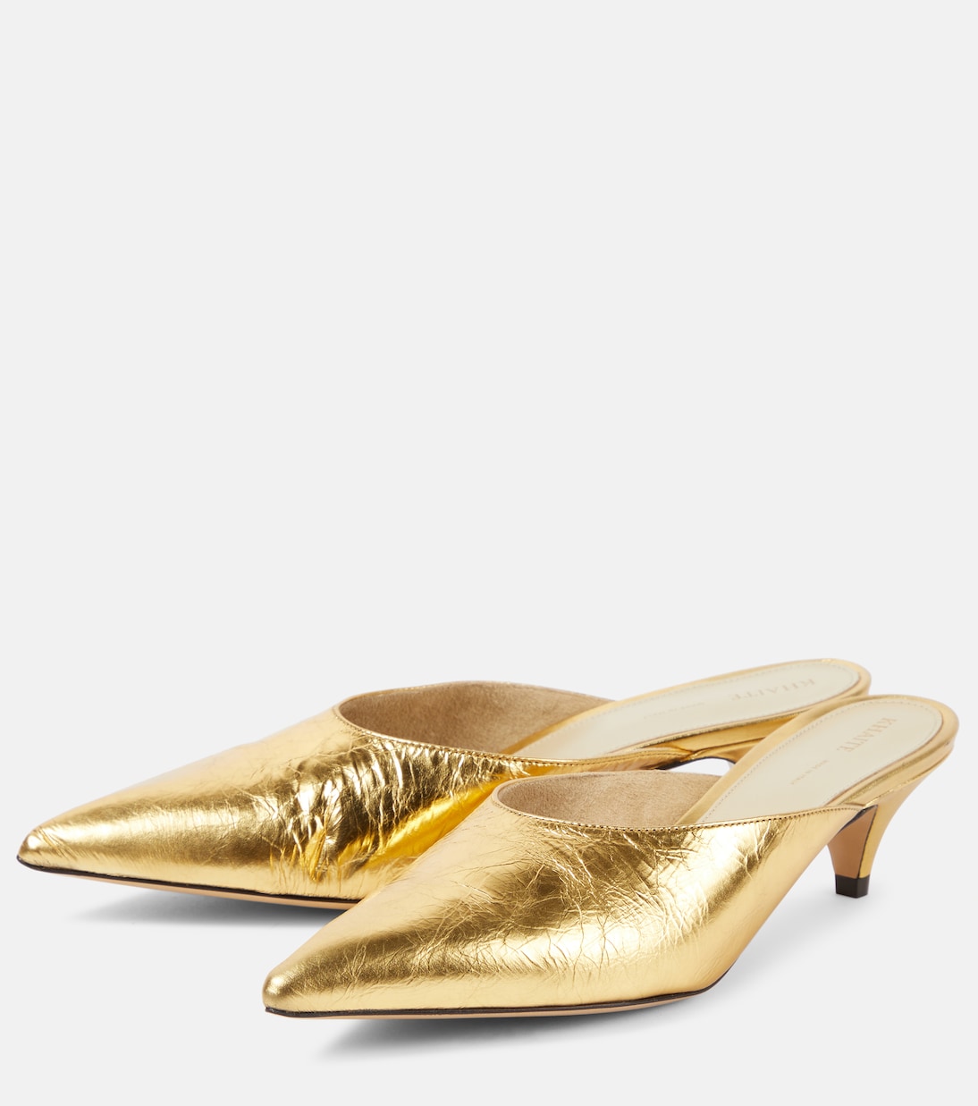 Mules River aus Metallic-Leder | Khaite