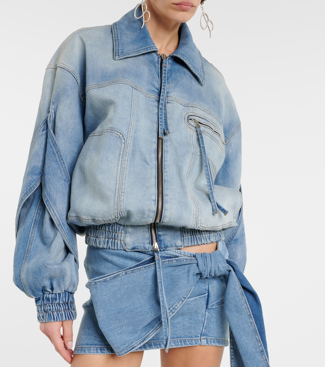 Veste bomber en jean | Blumarine