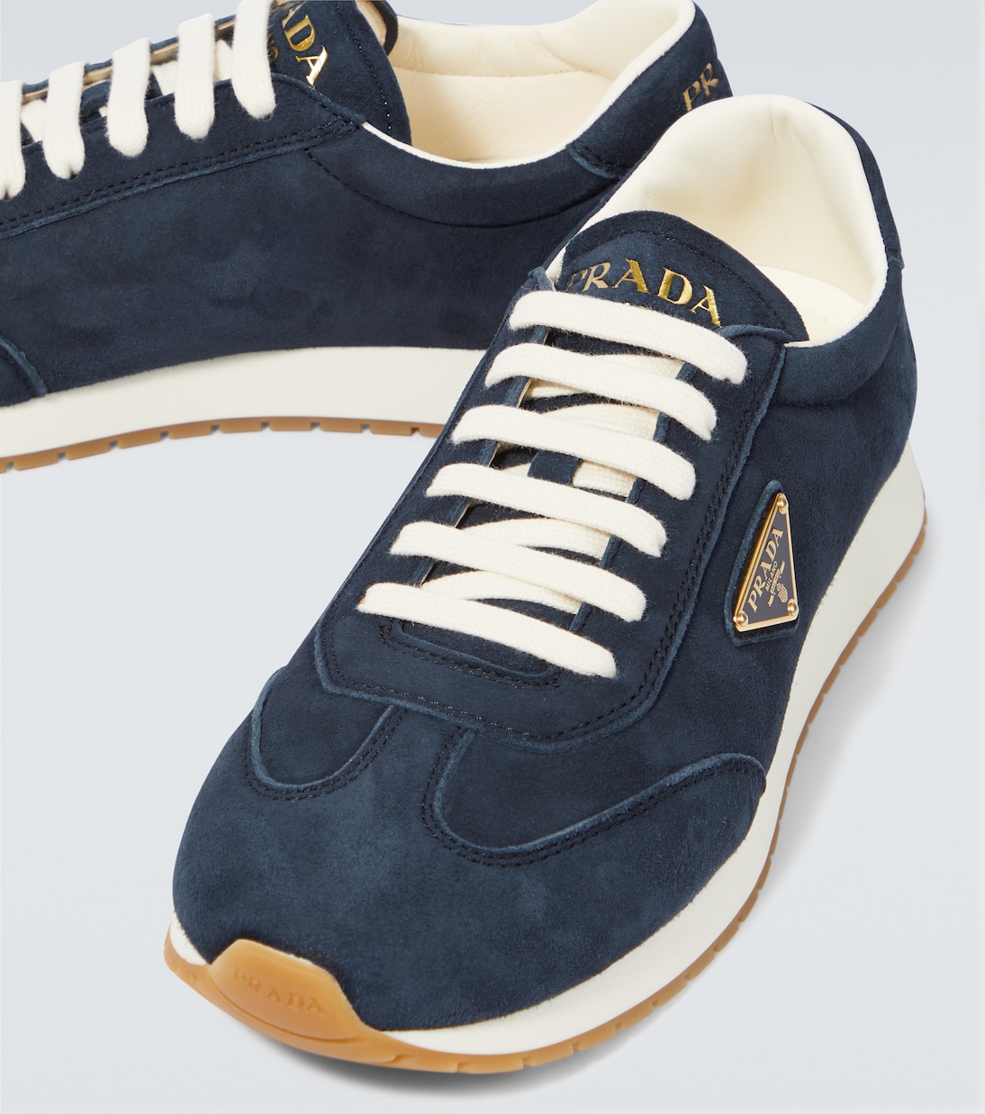 Sneakers Rank in suede con logo | Prada