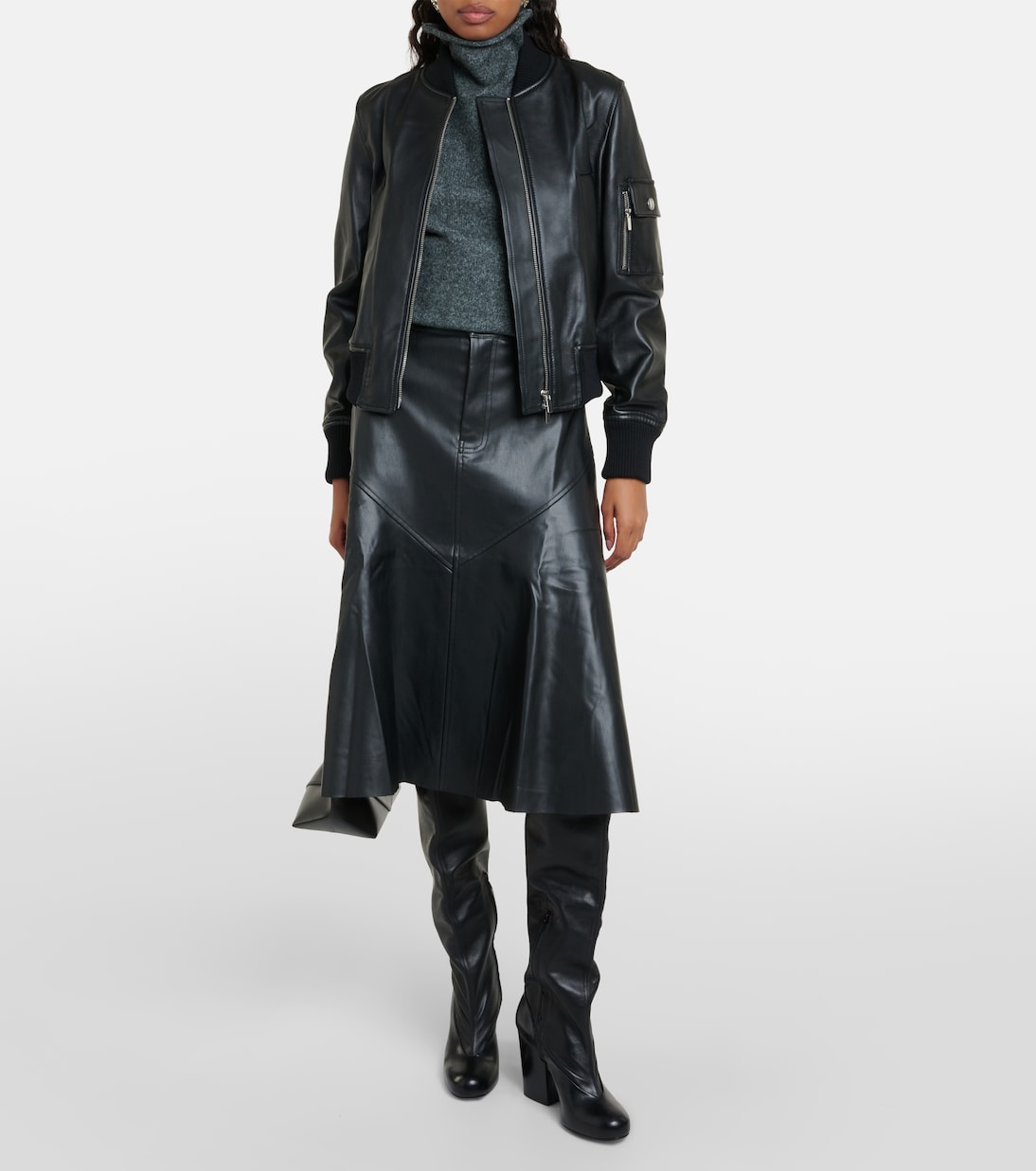 Falda midi Jesse White Label de piel sintética | Proenza Schouler