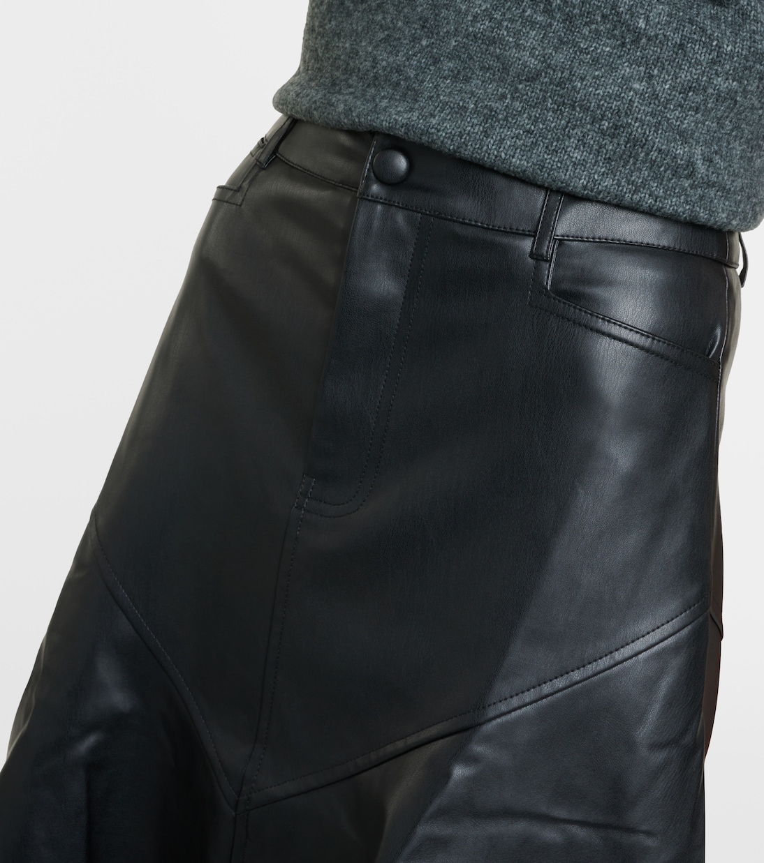 Falda midi Jesse White Label de piel sintética | Proenza Schouler