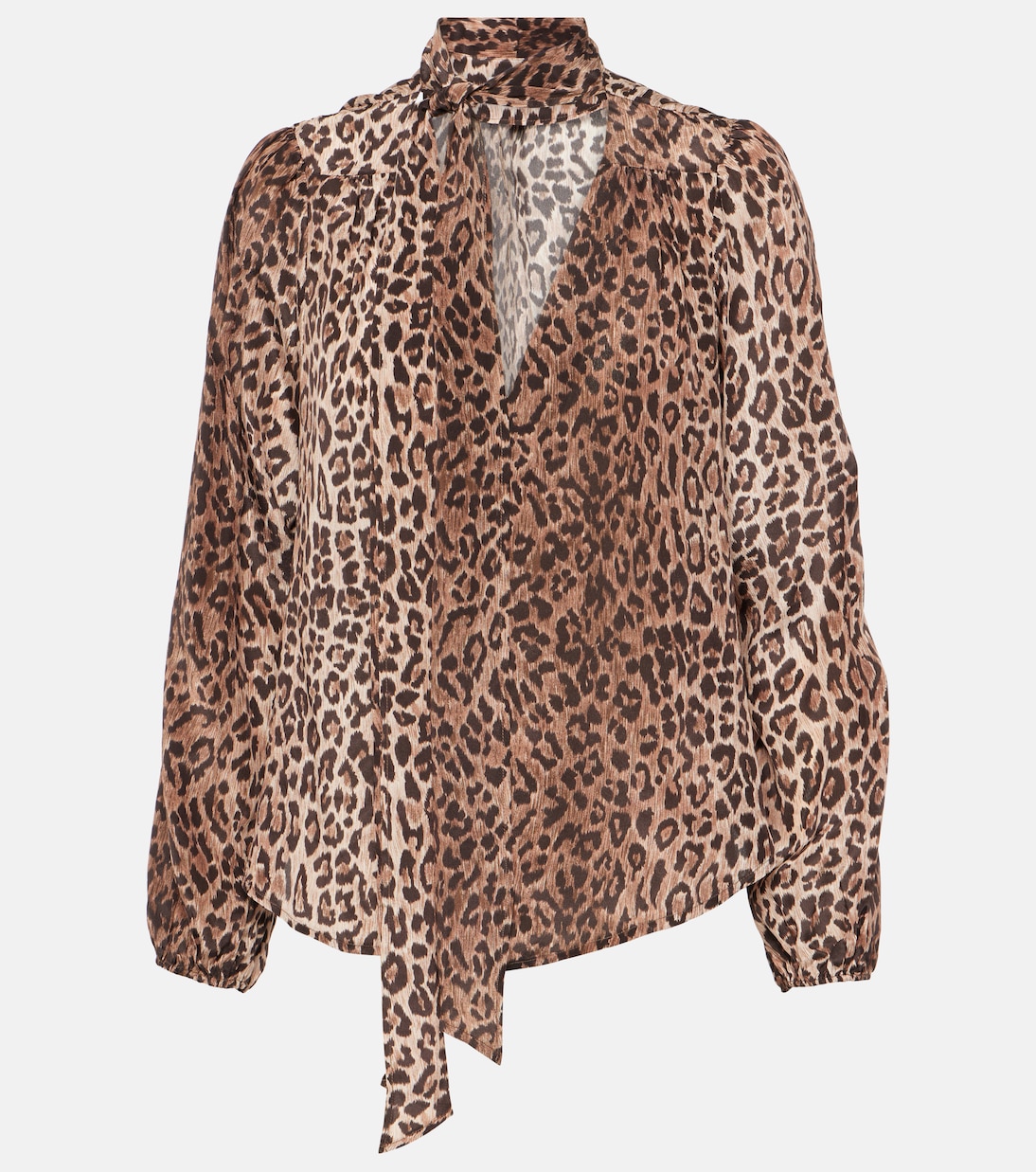Moss leopard-print silk blouse | Rixo