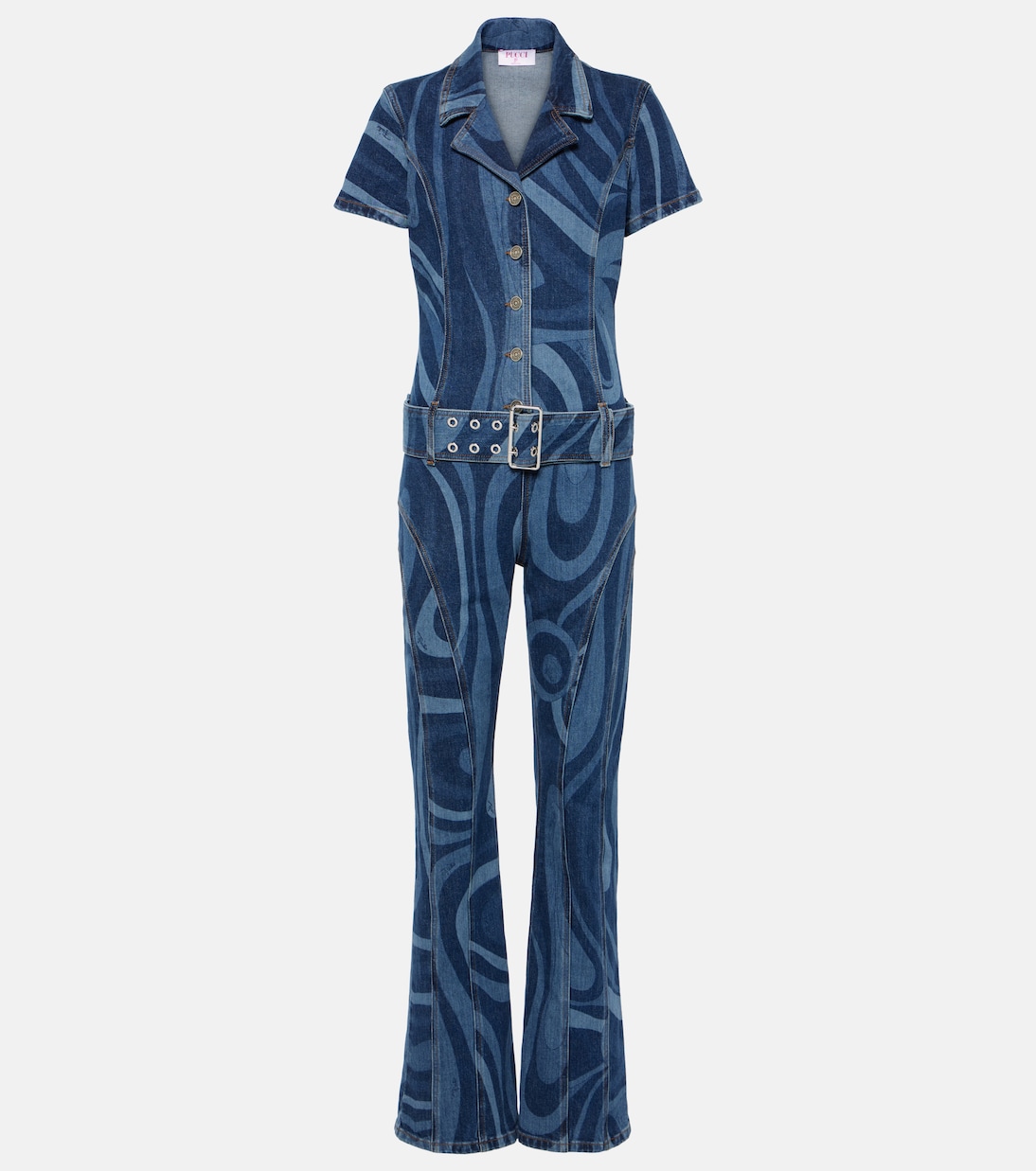Mono Marmo de denim con cinturón | Pucci