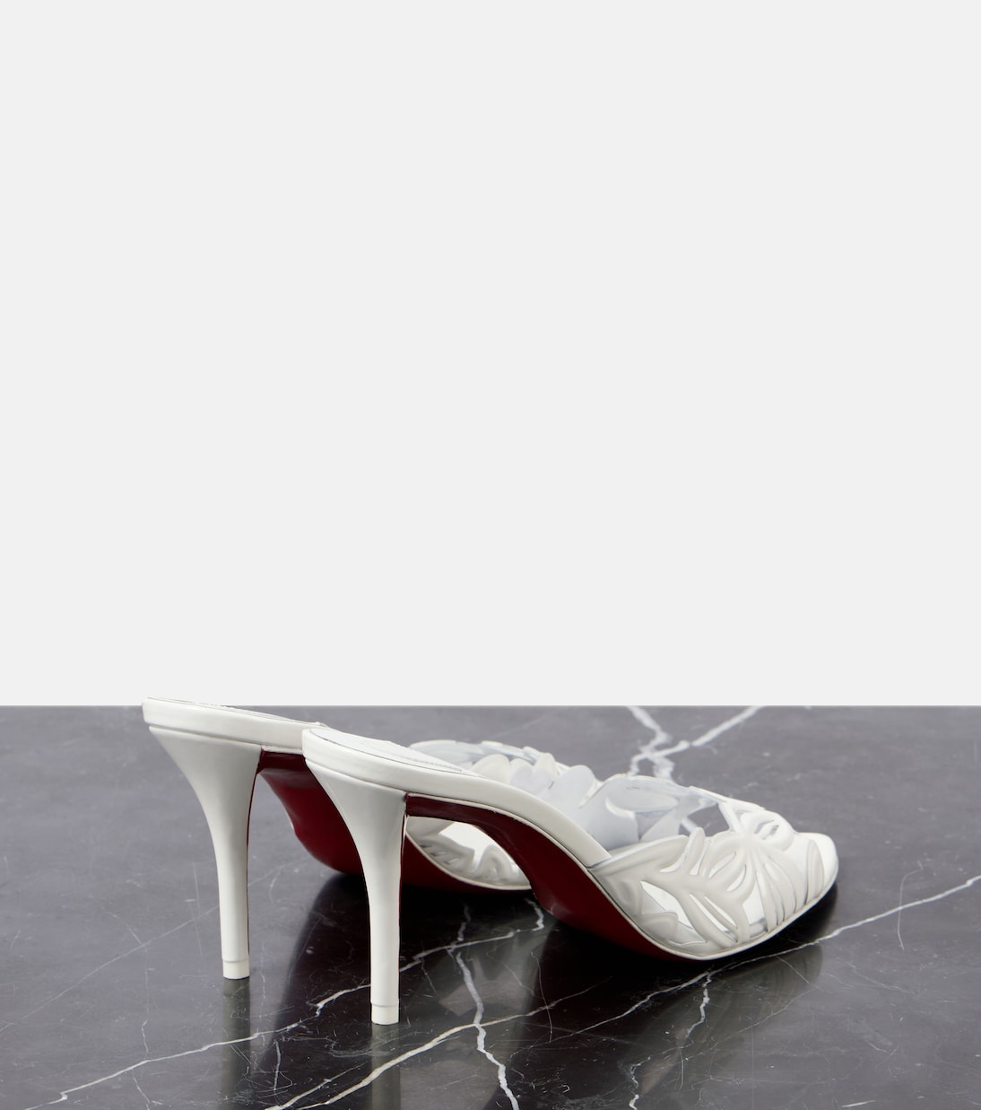 Apostropha 80 PVC and leather mules | Christian Louboutin