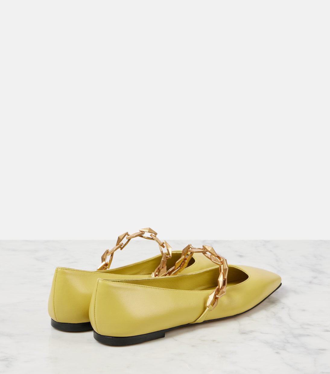 Diamond Tilda leather ballet flats | Jimmy Choo
