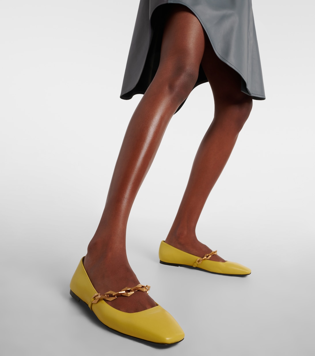 Diamond Tilda leather ballet flats | Jimmy Choo
