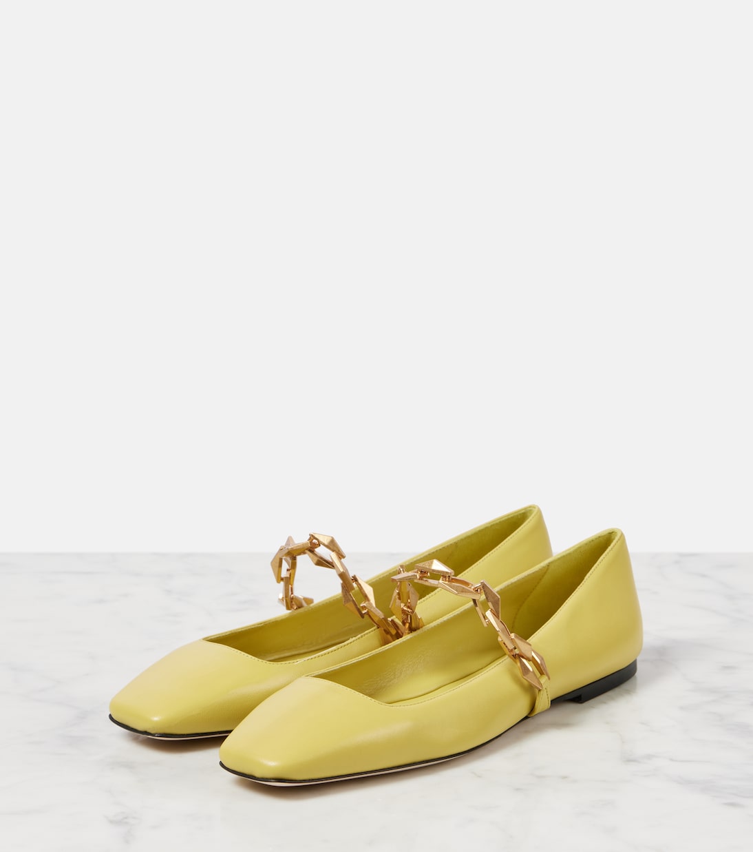 Diamond Tilda leather ballet flats | Jimmy Choo