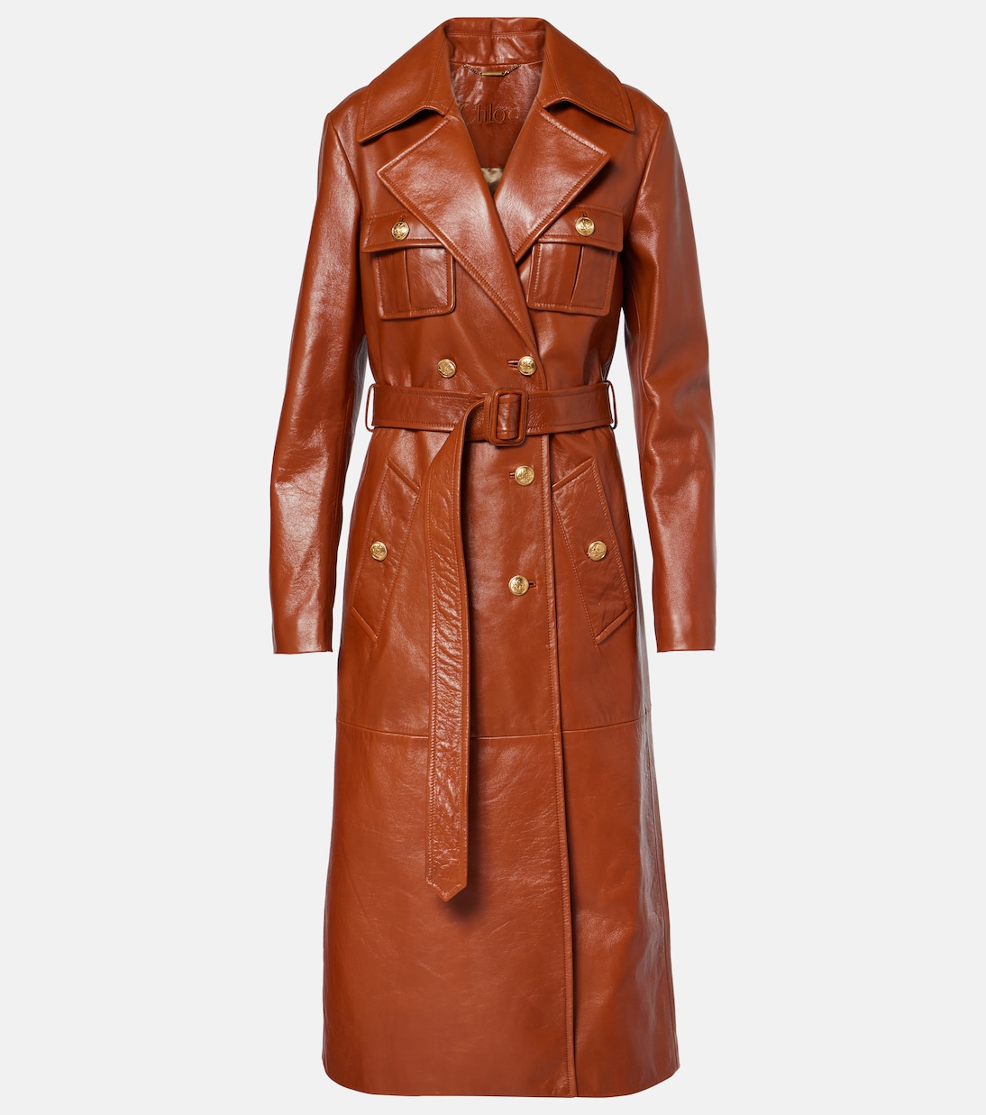 Cappotto doppiopetto in pelle | Chloé
