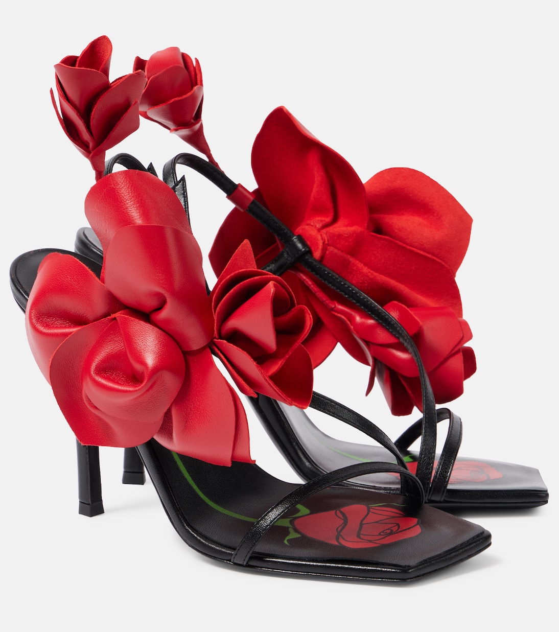 Sandales en cuir à fleurs | Magda Butrym