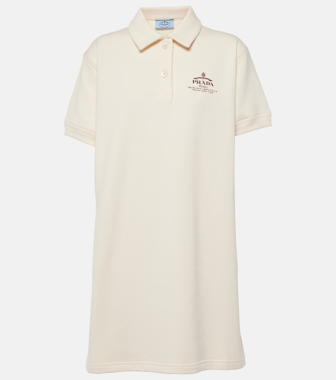 Polokleid aus Baumwoll-Fleece | Prada